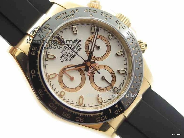 MiroTime 0407 Sustainable Daytona 116515 JF 1:1 Best Edition White Dial On Black Rubber Strap A 3654